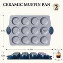 12 Cup Ceramic Muffin Pan