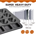 Muffin Pan 12-Cup & Mini Loaf Pan 8-Cavity Combo Set