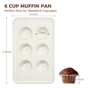 Diamond Texture Ceramic Muffin Pan, 6-Cup
