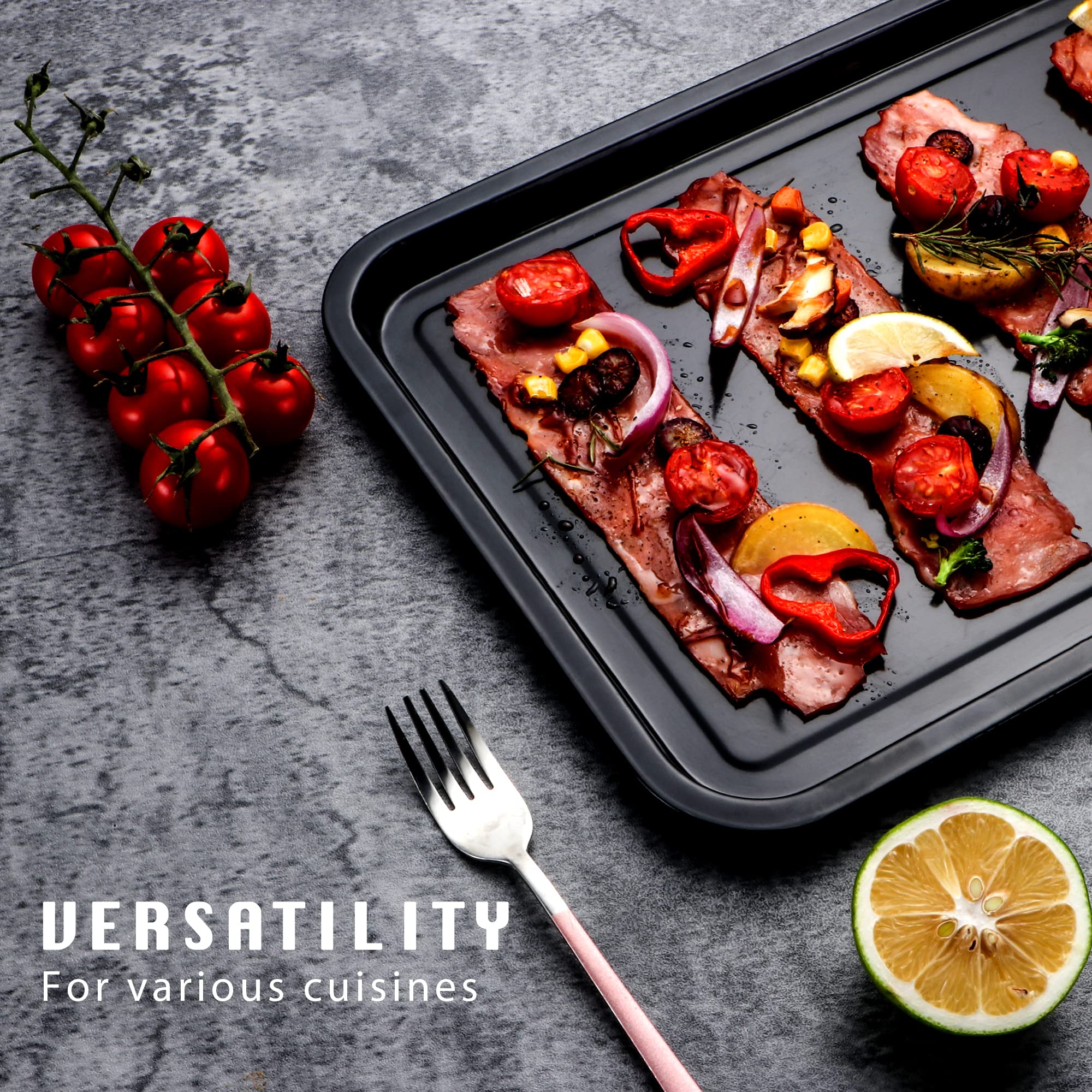 Quarter Sheet Pan with Wider Grips, 13.8 x 9.8 (2-Pack)