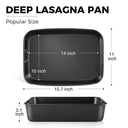 Extra Large Lasagna Pan, 3 Inch Deep, 15.7x11 Inch