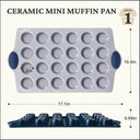 24 Cup Mini Ceramic Muffin Pan