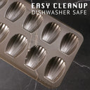 Madeleine Pan, 12-Cavity Shell Shape (2-Pack)