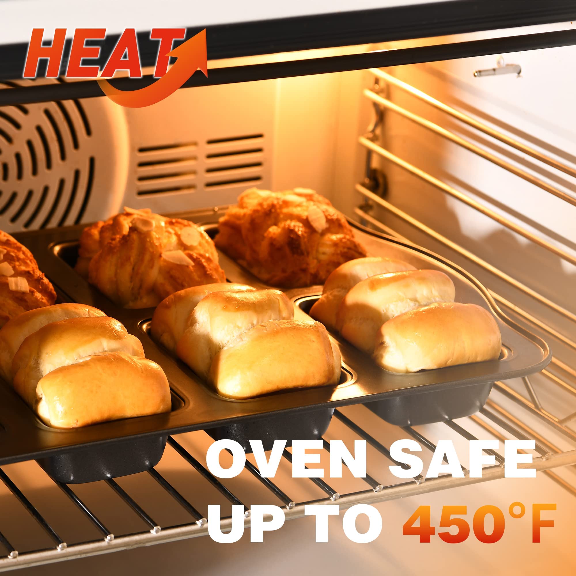 Nonstick Mini Loaf Pan, 8-Cavity