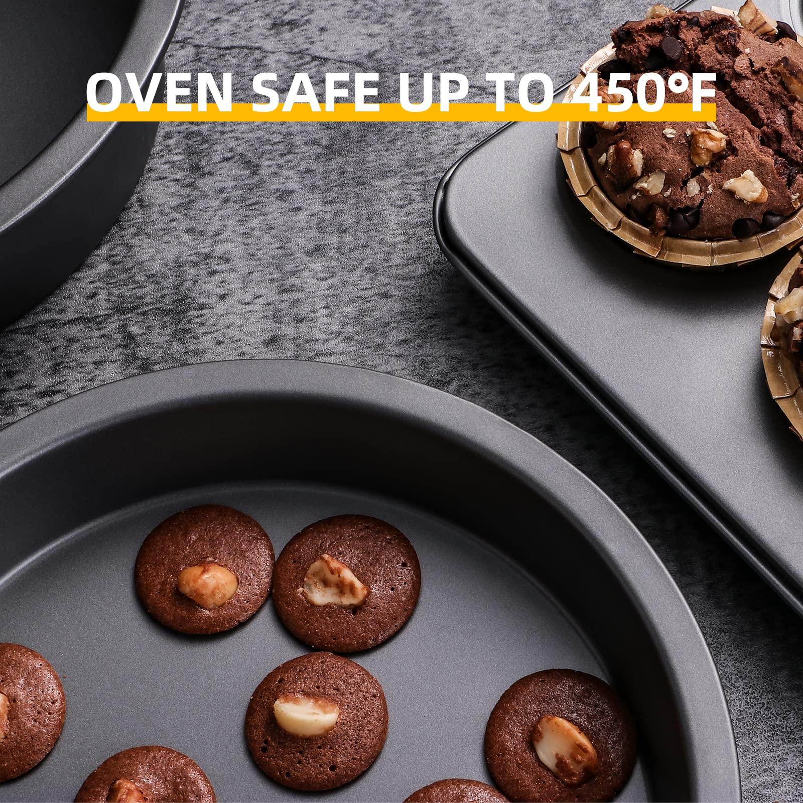 8-Inch Shallow Round Cake Pan Set (2-Piece)