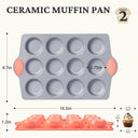 12 Cup Ceramic Muffin Pan