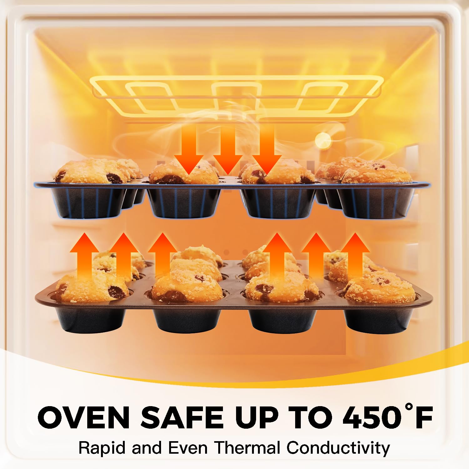 Baking Pans Set with Kitchen Oven Mitts (12-Piece)