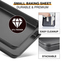 Toaster Oven Pan, 1/8 Sheet Pan, 9.7x7.5 (2-Pack)