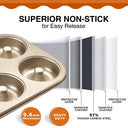 Donut Pan, Upgraded Deepened 6-Cavity (2-Pack)