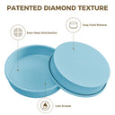Diamond Texture Ceramic Cake Pan, 9 Inch (2-Pack)