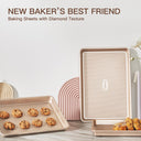 Baking Sheet Pan Set with Diamond Texture (3-Piece)