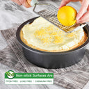 Round Cake Pan with Wider Grips (3-Pack), 8 Inch with 100 Parchment Papers