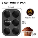 Cast Iron Muffin Pan, Pre-Seasoned 6-Cup