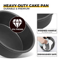 Round Cake Pan, 6 Inch with 30 Parchment Papers (3-Pack)