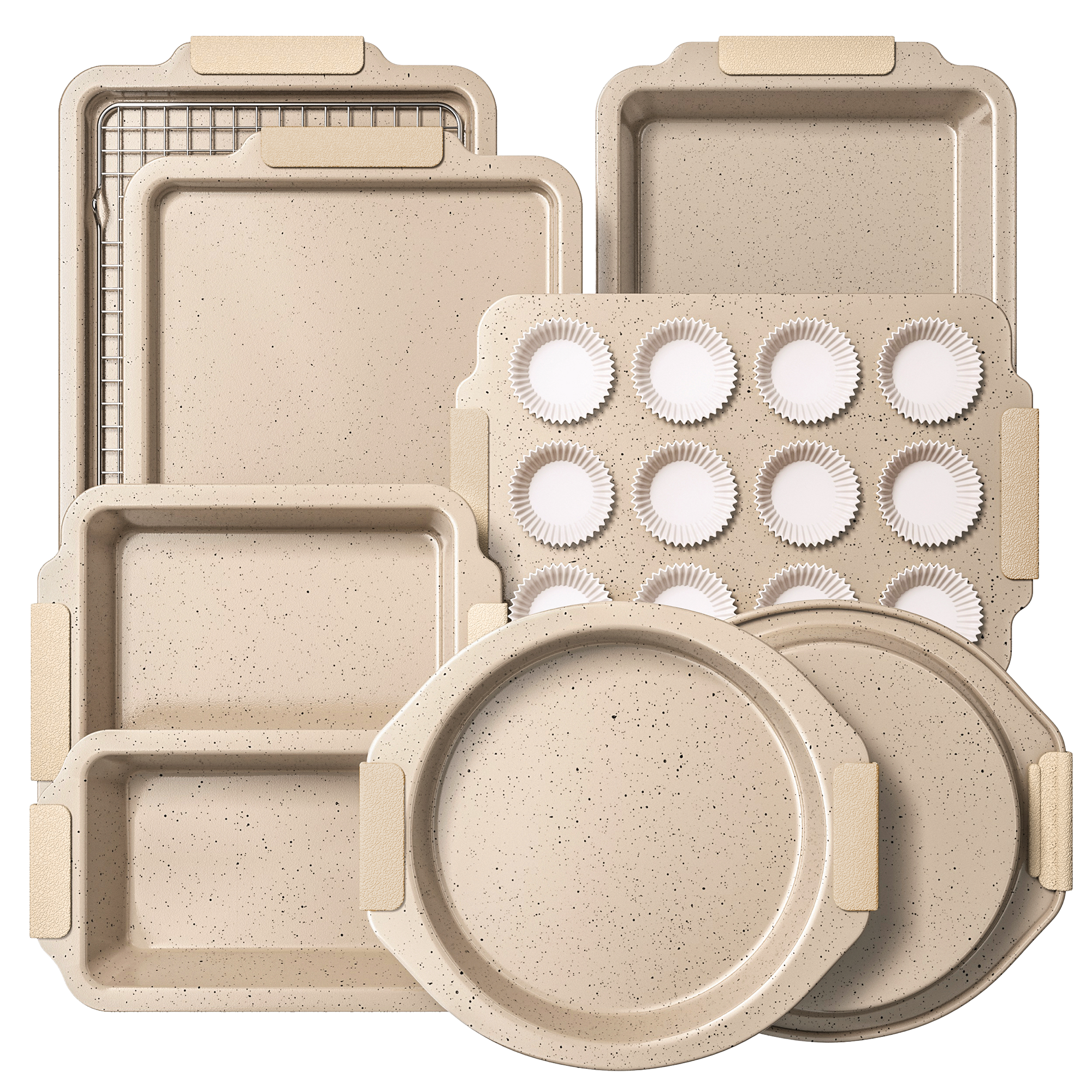 Ceramic Nonstick Aluminized Steel Bakeware Set (21-Piece)