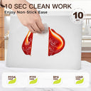 Insulated nonstick cookie sheet set with flat edge design for even baking and commercial oven use