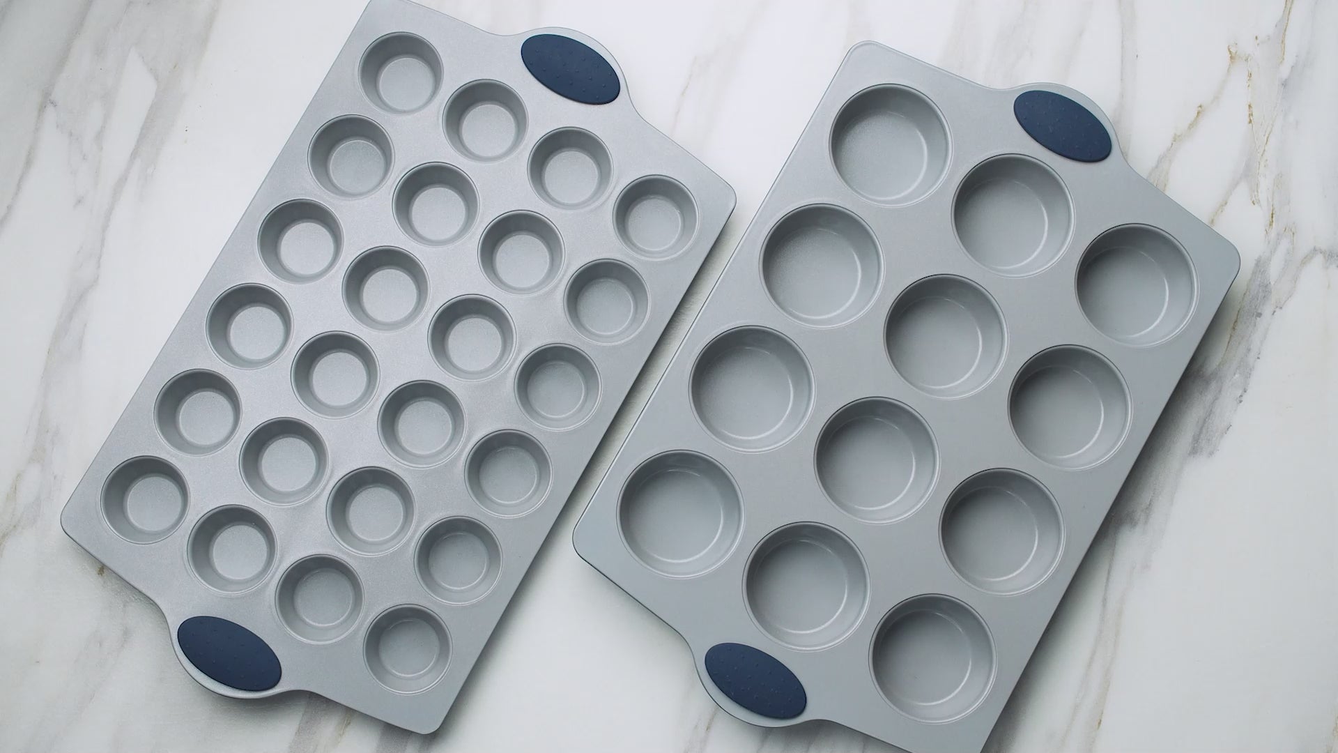 Load video: Ceramic Nonstick Muffin Pan Set (12-Cup + 24-Cup)
