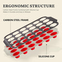 Silicone mini muffin and cupcake pan with carbon steel frame, 24 cup, red