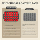 Silicone mini muffin and cupcake pan with carbon steel frame, 24 cup, red