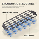 Silicone mini muffin and cupcake pan with carbon steel frame, 24 cup, sky blue