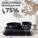 Wave texture nonstick bakeware set with nine essential pieces designed for even heating and reduced oil contact