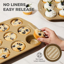 Wave texture nonstick bakeware set with nine essential pieces designed for even heating and reduced oil contact