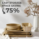 Wave texture nonstick bakeware set with nine essential pieces designed for even heating and reduced oil contact