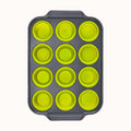 yellow green Carbon Steel Silicone Muffins by HONGBAKE
